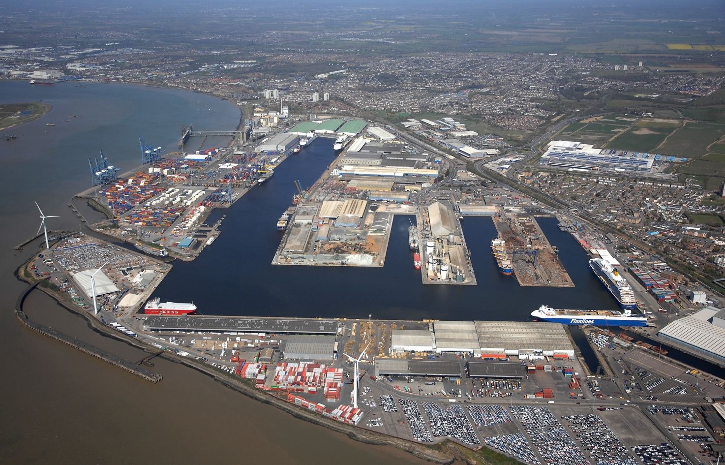 Port of Tilbury London Aerial Image lr
